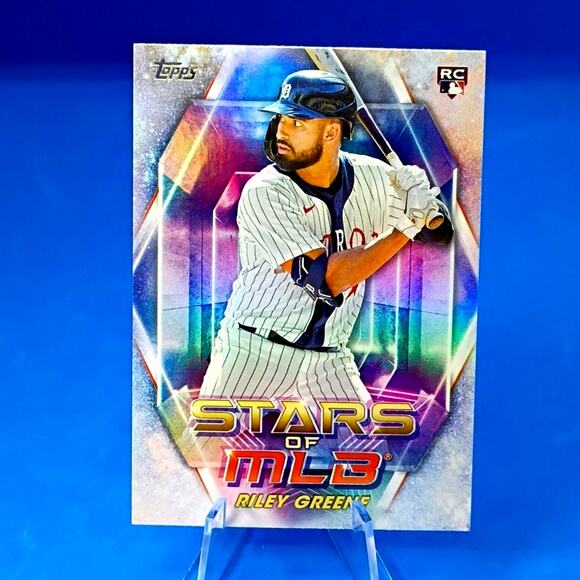 2023 Topps Series 1 - Stars of Mlb Riley Greene #SMLB-26 (RC) Refractor - Picture 2 of 4